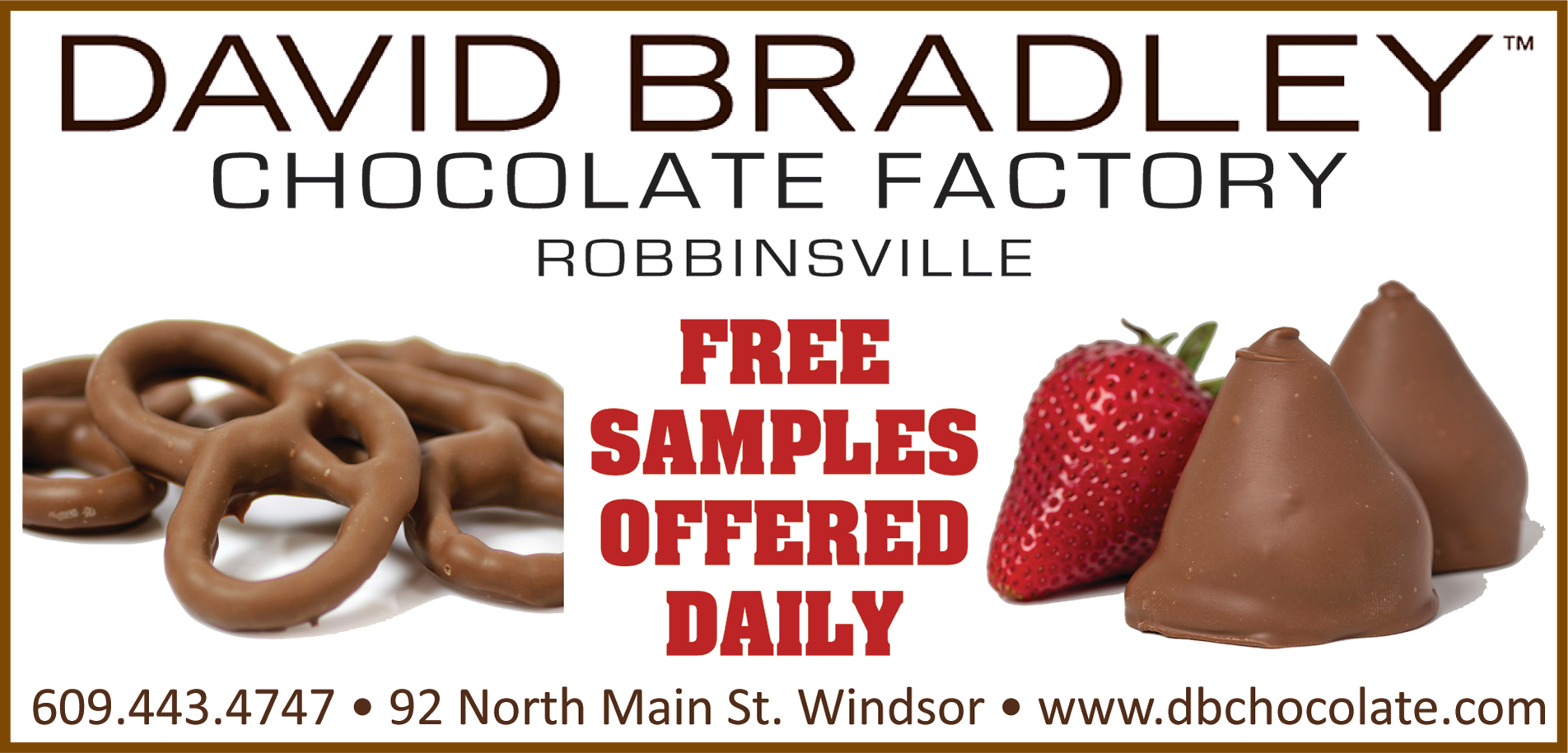 David Bradley Chocolate factory Print Ad