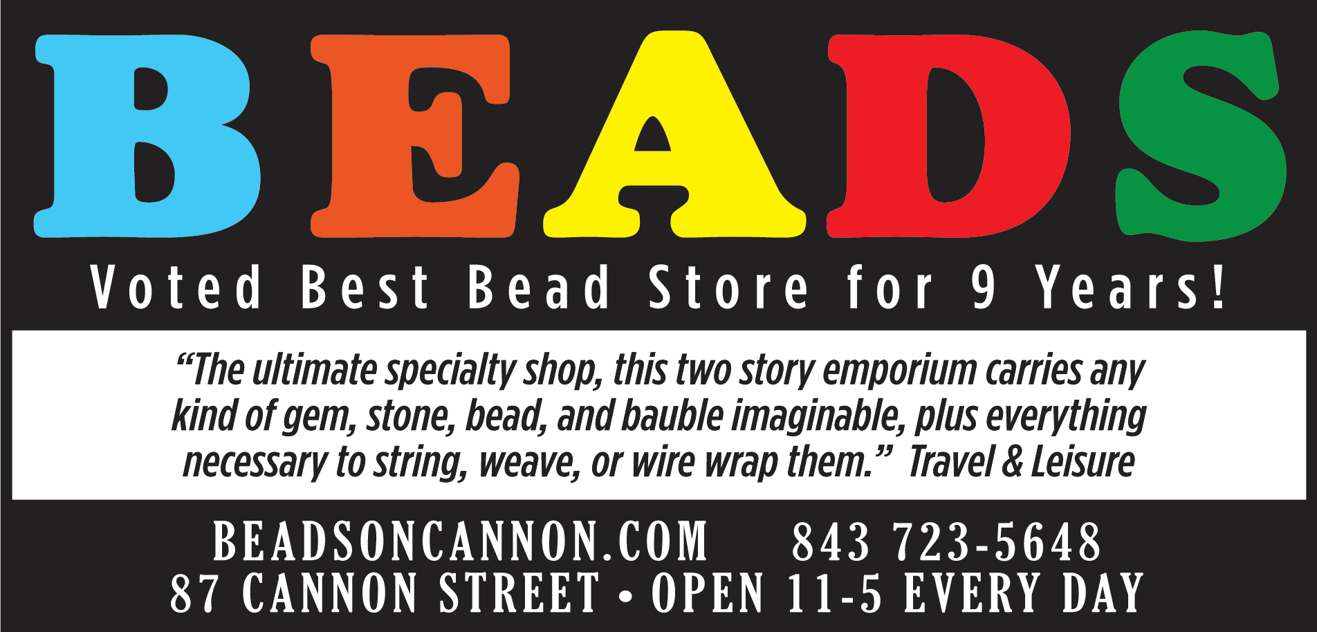 Beads on Cannon Print Ad
