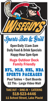 Wiseguys Sports Bar & Grill mini hero image