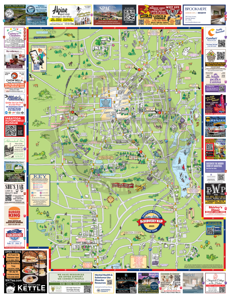 Saratoga Springs Ny Discovery Map
