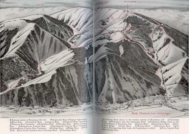 Sun Valley Bald Mountain 1945