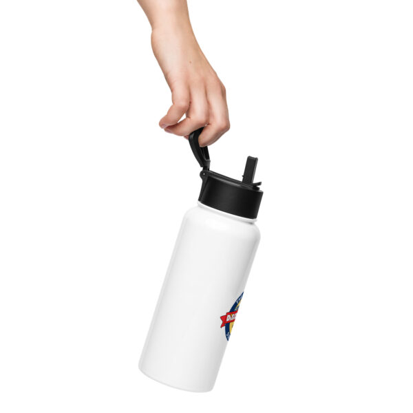 Stainless steel water bottle with a straw lid - Image 4