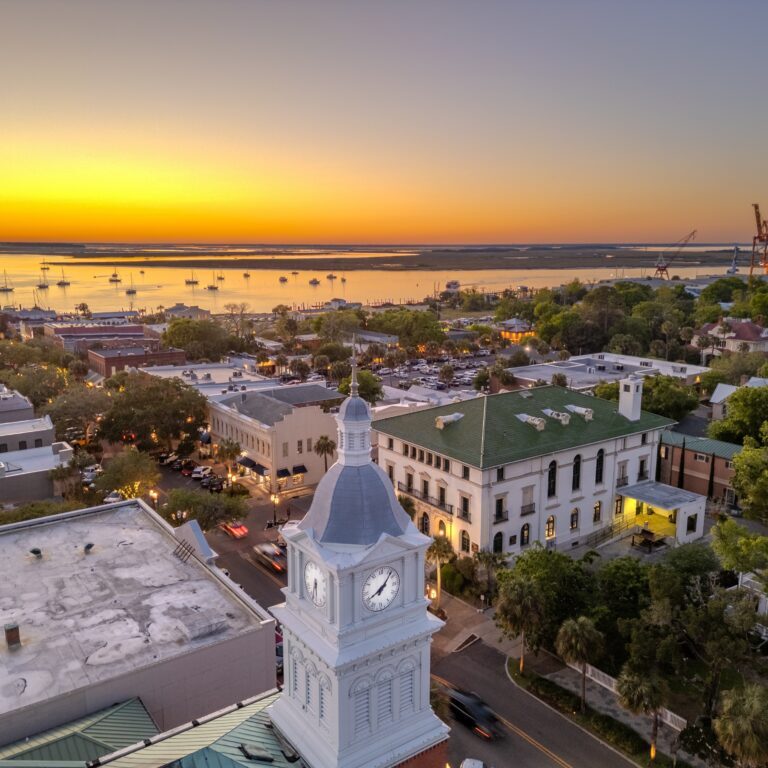 Fernandina,Beach,,Florida,,Usa,Historic,Downtown,Cityscape,At,Dusk.