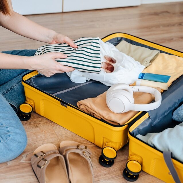 Hand,,Woman,And,Suitcase,For,Travel,,Adventure,And,Holiday,Before