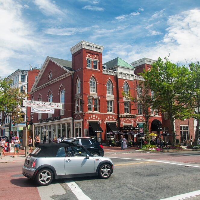 Salem,,Massachusetts.,August,23,,2019.,The,Historic,Downtown,Area,Of
